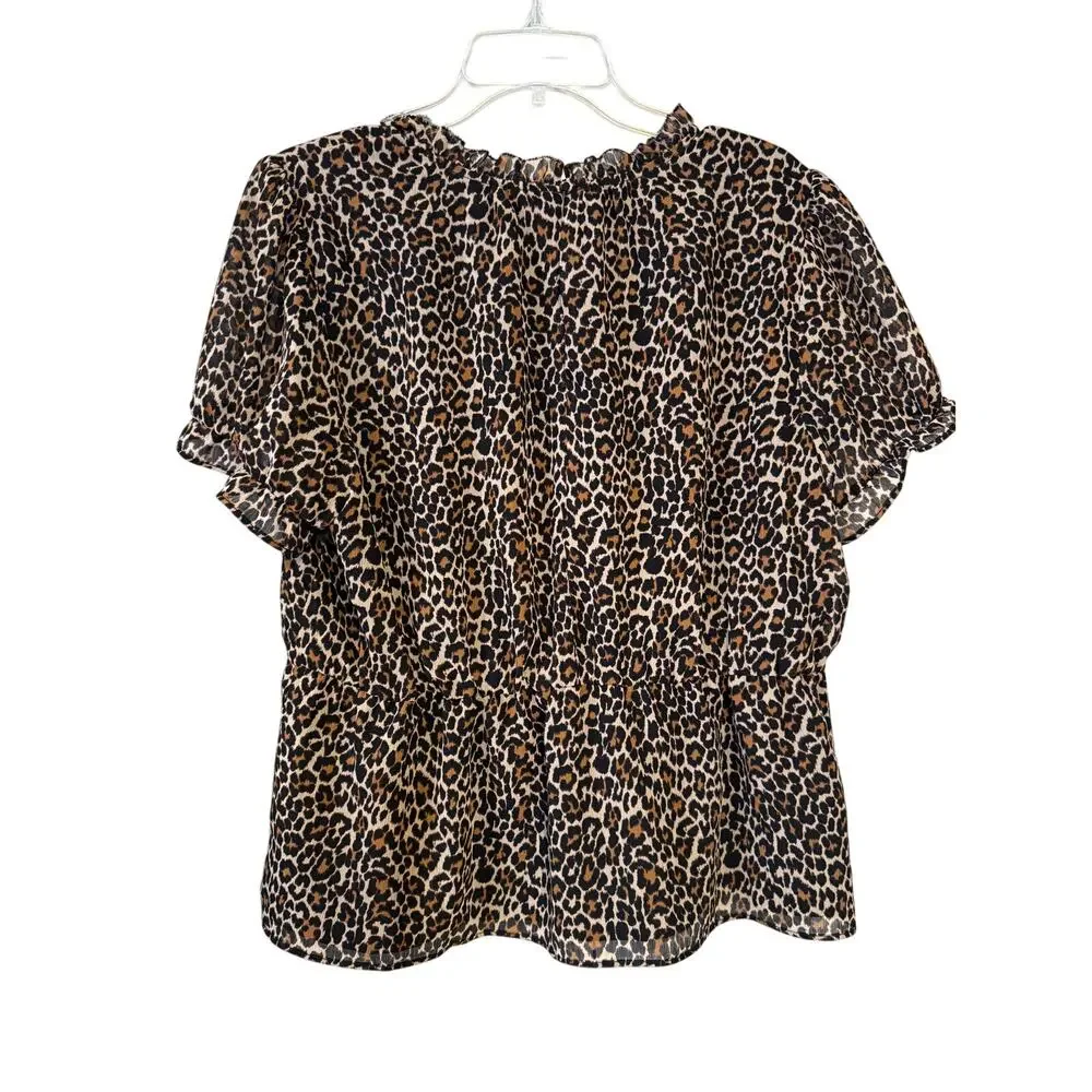J Crew Leonard‎ puff-sleeve top in cotton poplin Size L J6080